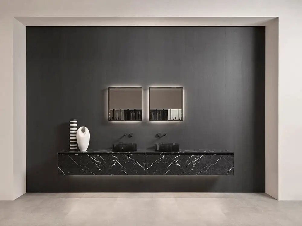 Panta Rei antoniolupi: sistema bagno modulare tra superfici, materiali e design contemporaneo