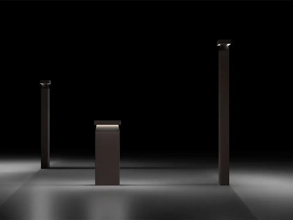 Buzzer_Q di Linea Light Group: bollard LED per l’illuminazione outdoor architettonica