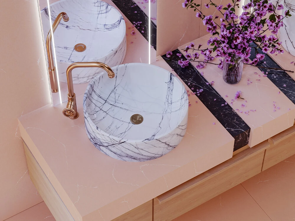 Ecotone™ di Quartzforms: design sostenibile per il bagno del futuro