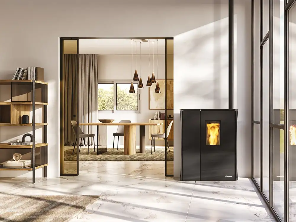 Stufe a pellet slim Edilkamin: design salvaspazio e tecnologia per la casa